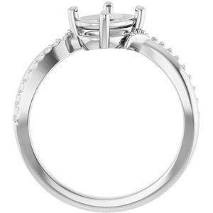 Continuum Sterling Silver 8x6 mm Oval Ring Mounting – image 4