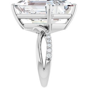 Sterling Silver 18x13 mm Emerald Ring Mounting – image 7
