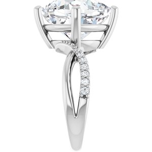 Sterling Silver 12x12 mm Cushion Ring Mounting – image 7