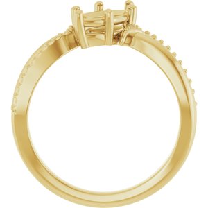 18K Yellow Gold 9.5x5 mm Marquise Ring Mounting – image 4