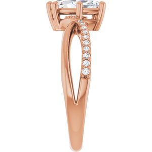 18K Rose Gold 9.5x5 mm Marquise Ring Mounting – image 7