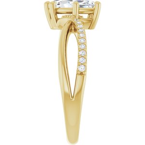 10K Yellow Gold 9.5x5 mm Marquise Ring Mounting – image 7