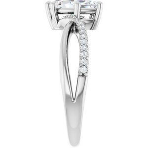 18K White Gold 9.5x5 mm Marquise Ring Mounting – image 7