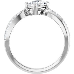Platinum 6.5x4.5 mm Elongated Cushion Ring Mounting – image 3