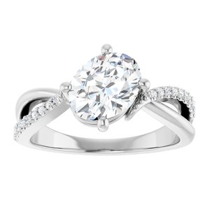 Platinum 8.5x6.5 mm Oval Ring Mounting – image 5