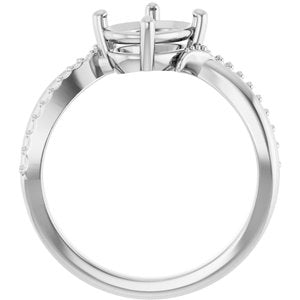 Continuum Sterling Silver 8.5x6.5 mm Oval Ring Mounting – image 4