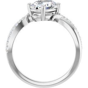 Sterling Silver 8.5x6.5 mm Oval Ring Mounting – image 3