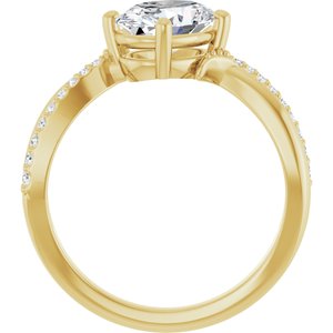10K Yellow Gold 8.5x6.5 mm Oval Ring Mounting – image 3