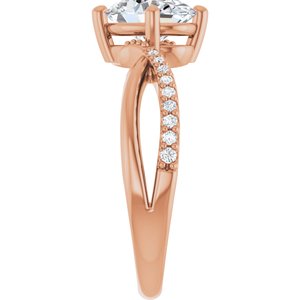 10K Rose Gold 8.5x6.5 mm Oval Ring Mounting – image 7