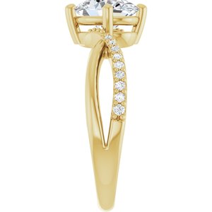 14K Yellow Gold 8.5x6.5 mm Oval Ring Mounting – image 7