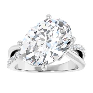 Continuum Sterling Silver 14x10 mm Oval Ring Mounting – image 5