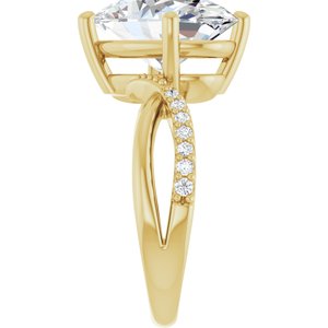 10K Yellow Gold 14x10 mm Oval Ring Mounting – image 7
