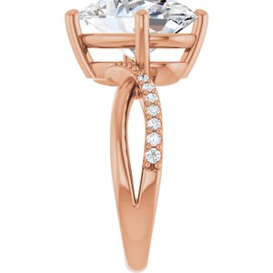 14K Rose Gold 14x10 mm Oval Ring Mounting – image 7