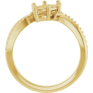 18K Yellow Gold 10x5 mm Marquise Ring Mounting – image 4