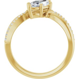 18K Yellow Gold 10x5 mm Marquise Ring Mounting – image 3