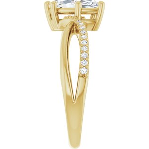 18K Yellow Gold 10x5 mm Marquise Ring Mounting – image 7
