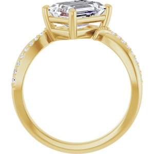 10K Yellow Gold 8.5x6.5 mm Emerald Ring Mounting – image 3