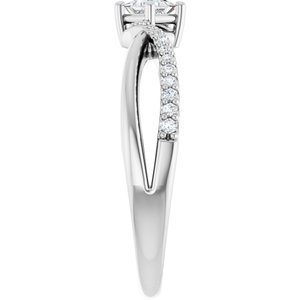 Continuum Sterling Silver 3x3 mm Square Ring Mounting – image 7