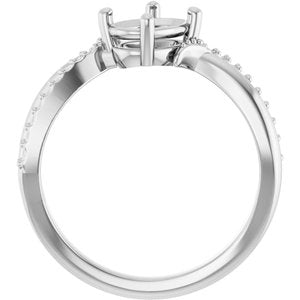 Sterling Silver 7.5x5.5 mm Oval Ring Mounting – image 4