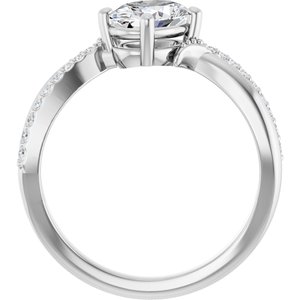 Sterling Silver 7.5x5.5 mm Oval Ring Mounting – image 3
