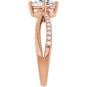 14K Rose Gold 7.5x5.5 mm Oval Ring Mounting – image 7