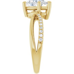 14K Yellow Gold 10.5x5.5 mm Pear Ring Mounting – image 7