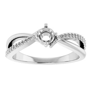 Continuum Sterling Silver 4.1 mm Round Ring Mounting – image 6