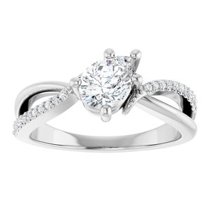 Continuum Sterling Silver 7x5 mm Pear Ring Mounting – image 5