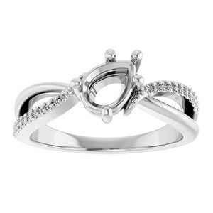 Sterling Silver 7x5 mm Pear Ring Mounting – image 6