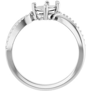 Continuum Sterling Silver 7x5 mm Pear Ring Mounting – image 4
