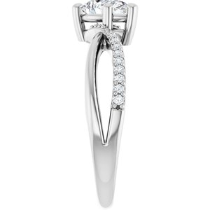 14K X1 White Gold 7x5 mm Pear Ring Mounting – image 7