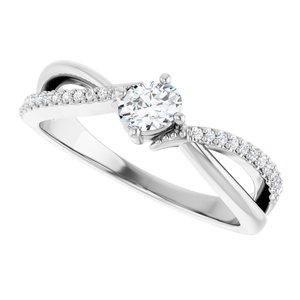 Platinum 4.5x3.5 mm Oval Ring Mounting – image 8