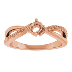 10K Rose Gold 4.5x3.5 mm Oval Ring Mounting – image 6