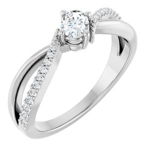 Sterling Silver 4.5x3.5 mm Oval Ring Mounting