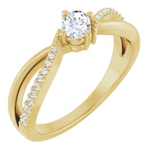 14K Yellow Gold 4.5x3.5 mm Oval Ring Mounting