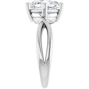 Continuum Sterling Silver 8x8 mm Cushion Ring Mounting – image 7