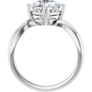 Continuum Sterling Silver 8x8 mm Cushion Ring Mounting – image 3