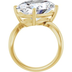 10K Yellow Gold 18x13 mm Oval Ring Mounting – image 3