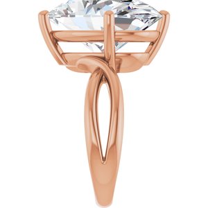 10K Rose Gold 18x13 mm Oval Ring Mounting – image 7