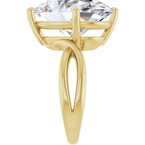 18K Yellow Gold 18x13 mm Oval Ring Mounting – image 7