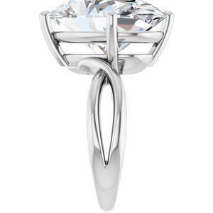 14K X1 White Gold 18x13 mm Oval Ring Mounting – image 7