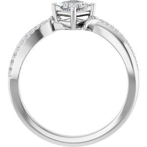 Platinum 4x4 mm Square Ring Mounting – image 3