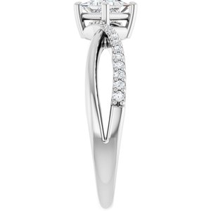 Platinum 4x4 mm Square Ring Mounting – image 7