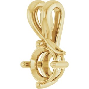 18K Yellow Gold 6 mm Round Pendant Mounting – image 4