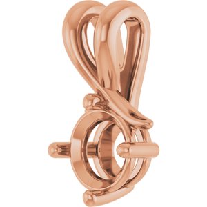 10K Rose Gold 6 mm Round Pendant Mounting – image 4