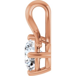 10K Rose Gold 6 mm Round Pendant Mounting – image 5