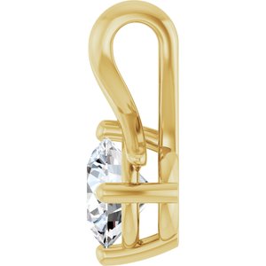 18K Yellow Gold 6 mm Round Pendant Mounting – image 5