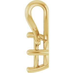 10K Yellow Gold 6.5 mm Round Pendant Mounting – image 6