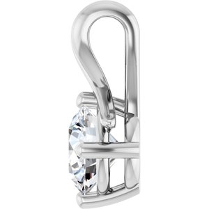 14K X1 White Gold 6.5 mm Round Pendant Mounting – image 5