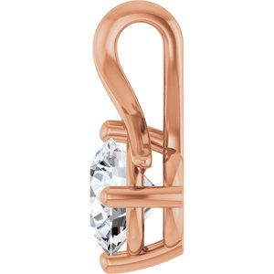 18K Rose Gold 6.5 mm Round Pendant Mounting – image 5